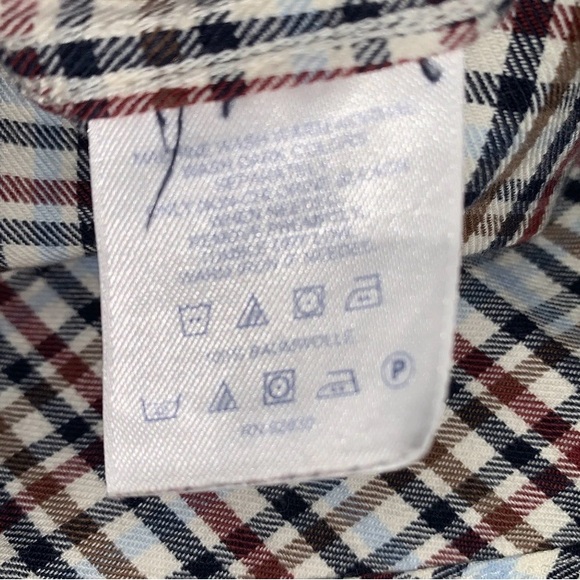 Lands' End Men’s Tailored Cotton Shirt XL 16 1/2-34 Classic Plaid Button Down - Picture 8 of 8